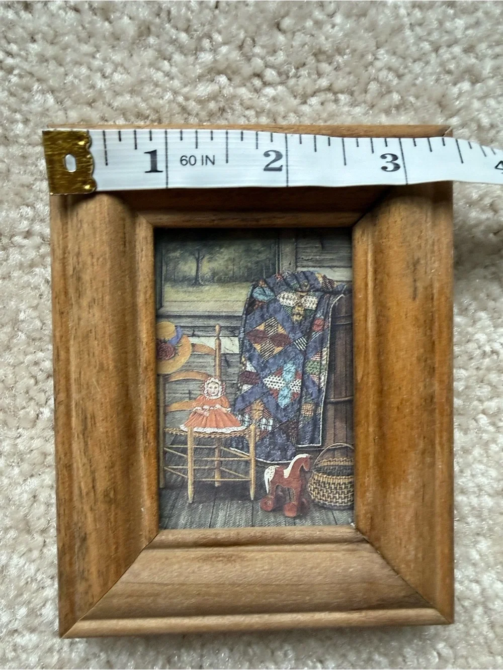 Wilma B Vincent LE Rustic Americana Print Wood Frame Wall Small Art